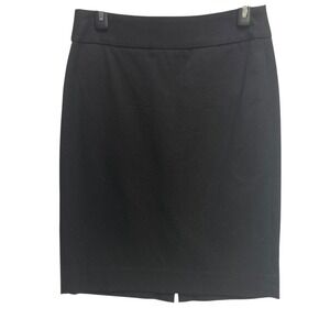 Banana Republic Black Stretch Pencil Skirt Womens 4 Professional Office Knee